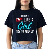 Scuba Diving Gifts For Scuba Divers Scuba Women's Crop Top Tee
