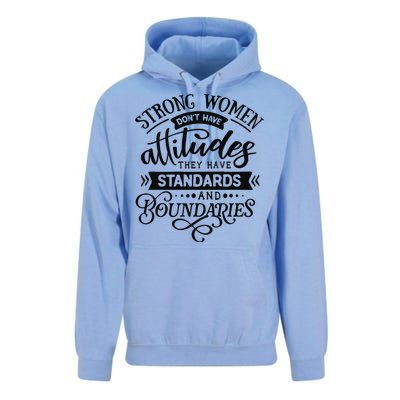 Strong Dont Have Attitudes Strong Woman Unisex Surf Hoodie