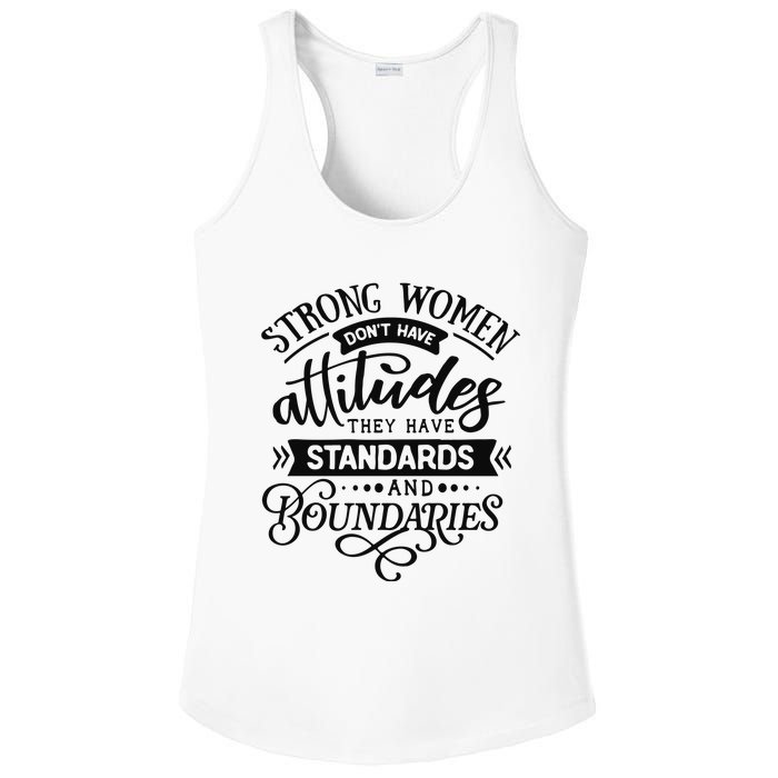 Strong Dont Have Attitudes Strong Woman Ladies PosiCharge Competitor Racerback Tank