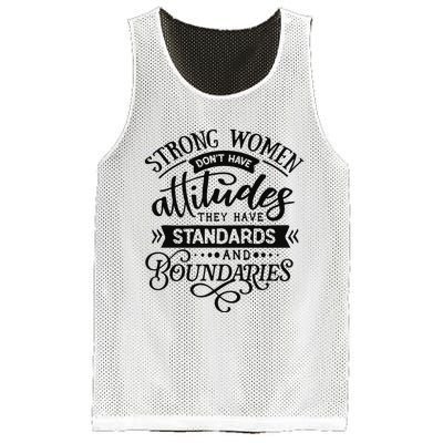 Strong Dont Have Attitudes Strong Woman Mesh Reversible Basketball Jersey Tank