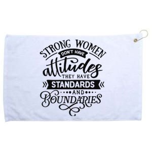 Strong Dont Have Attitudes Strong Woman Grommeted Golf Towel