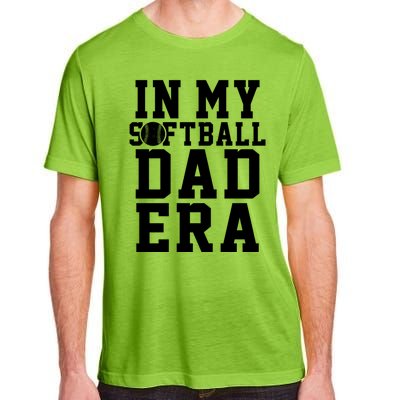 Softball Daddy Humor Design Funny Softball Dad Cute Gift Adult ChromaSoft Performance T-Shirt