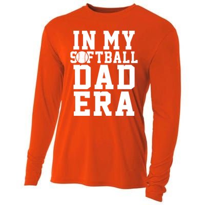 Softball Daddy Humor Design Funny Softball Dad Cute Gift Cooling Performance Long Sleeve Crew