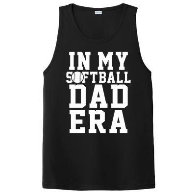 Softball Daddy Humor Design Funny Softball Dad Cute Gift PosiCharge Competitor Tank