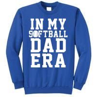 Softball Daddy Humor Design Funny Softball Dad Cute Gift Tall Sweatshirt