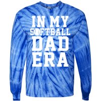 Softball Daddy Humor Design Funny Softball Dad Cute Gift Tie-Dye Long Sleeve Shirt