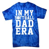 Softball Daddy Humor Design Funny Softball Dad Cute Gift Tie-Dye T-Shirt