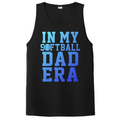 Softball Daddy Humor Design Funny Softball Dad Gift PosiCharge Competitor Tank