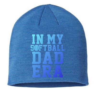 Softball Daddy Humor Design Funny Softball Dad Gift Sustainable Beanie