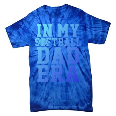 Softball Daddy Humor Design Funny Softball Dad Gift Tie-Dye T-Shirt