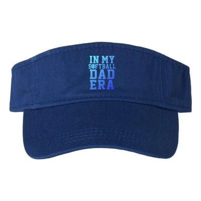 Softball Daddy Humor Design Funny Softball Dad Gift Valucap Bio-Washed Visor