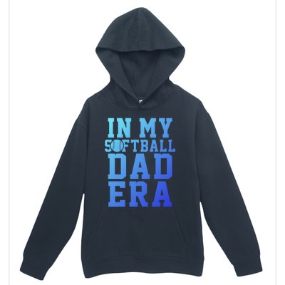 Softball Daddy Humor Design Funny Softball Dad Gift Urban Pullover Hoodie