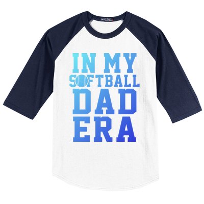 Softball Daddy Humor Design Funny Softball Dad Gift Baseball Sleeve Shirt