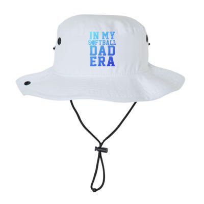 Softball Daddy Humor Design Funny Softball Dad Gift Legacy Cool Fit Booney Bucket Hat