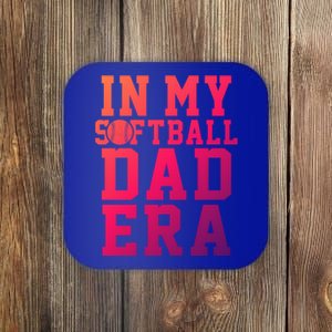 Softball Daddy Humor Design Funny Softball Dad Gift Coaster