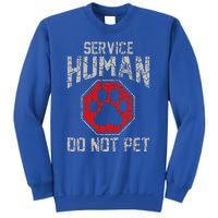 Service Dog Human Do Not Pet Funny Vintage Rescue Dog Owner Sweatshirt