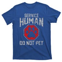 Service Dog Human Do Not Pet Funny Vintage Rescue Dog Owner T-Shirt