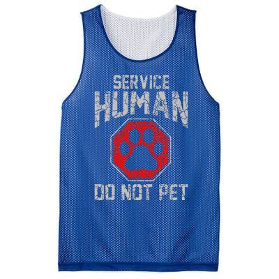 Service Dog Human Do Not Pet Funny Vintage Rescue Dog Owner Mesh Reversible Basketball Jersey Tank