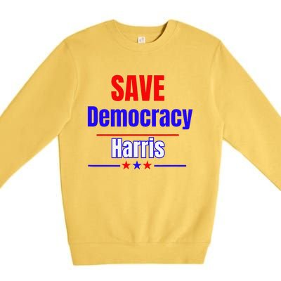 Save Democracy Harris Premium Crewneck Sweatshirt