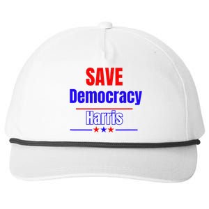 Save Democracy Harris Snapback Five-Panel Rope Hat