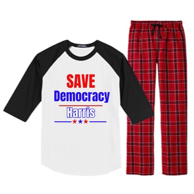 Save Democracy Harris Raglan Sleeve Pajama Set