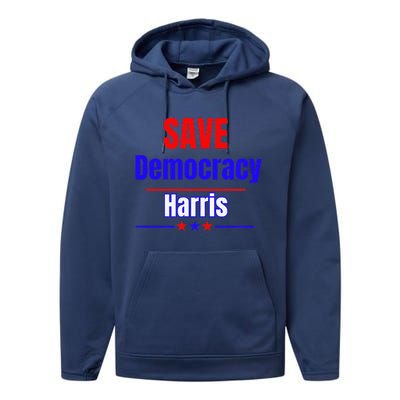 Save Democracy Harris Performance Fleece Hoodie