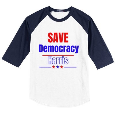 Save Democracy Harris Baseball Sleeve Shirt