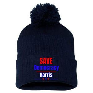 Save Democracy Harris Pom Pom 12in Knit Beanie