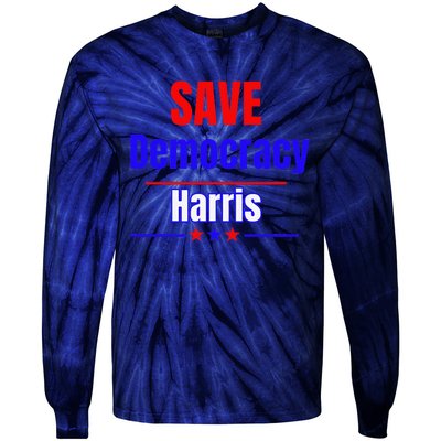 Save Democracy Harris Tie-Dye Long Sleeve Shirt