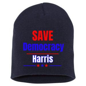 Save Democracy Harris Short Acrylic Beanie