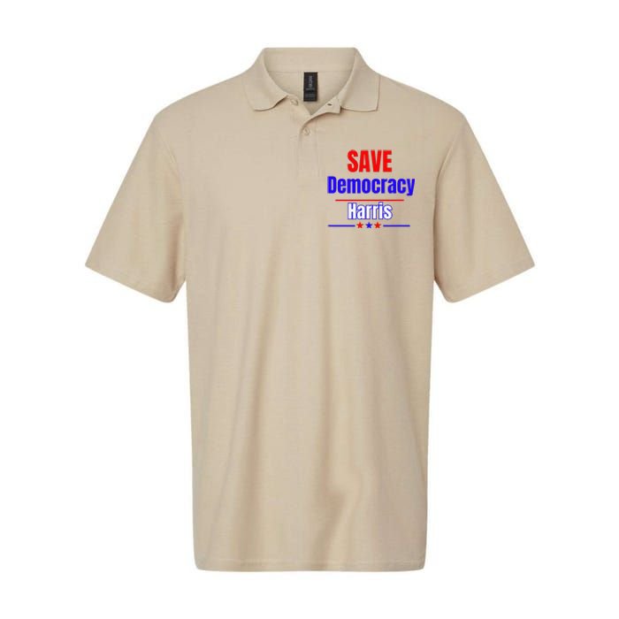 Save Democracy Harris Softstyle Adult Sport Polo