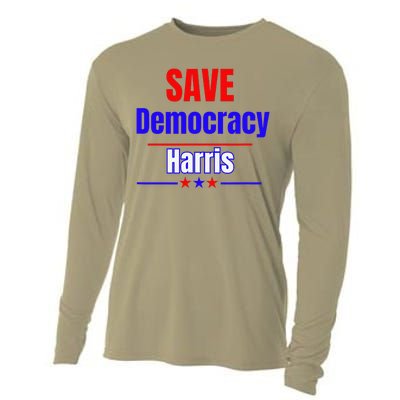 Save Democracy Harris Cooling Performance Long Sleeve Crew