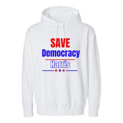 Save Democracy Harris Garment-Dyed Fleece Hoodie