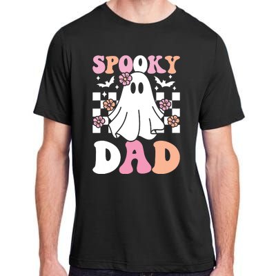 Spooky Dad Halloween Ghost Costume Retro Groovy Adult ChromaSoft Performance T-Shirt