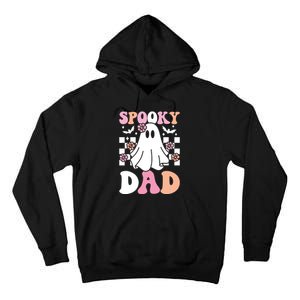 Spooky Dad Halloween Ghost Costume Retro Groovy Tall Hoodie