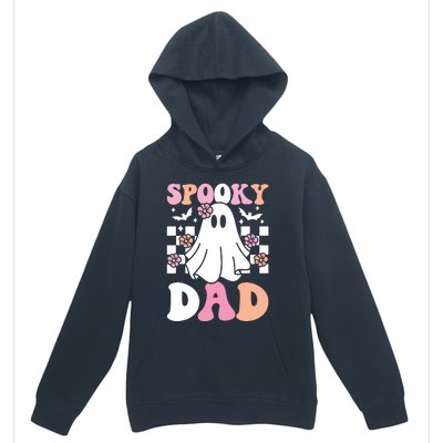 Spooky Dad Halloween Ghost Costume Retro Groovy Urban Pullover Hoodie