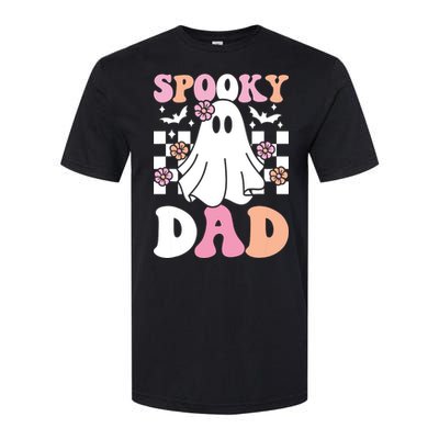 Spooky Dad Halloween Ghost Costume Retro Groovy Softstyle CVC T-Shirt