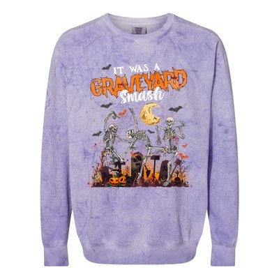 Skeleton Dancing Halloween Spooky Colorblast Crewneck Sweatshirt