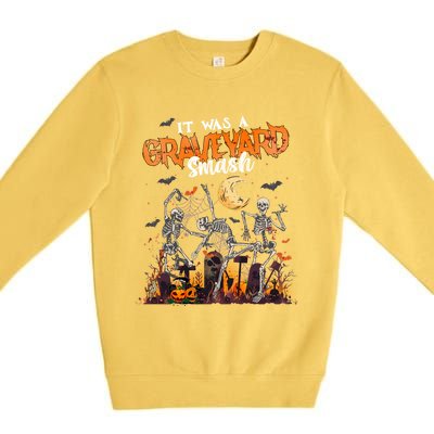 Skeleton Dancing Halloween Spooky Premium Crewneck Sweatshirt