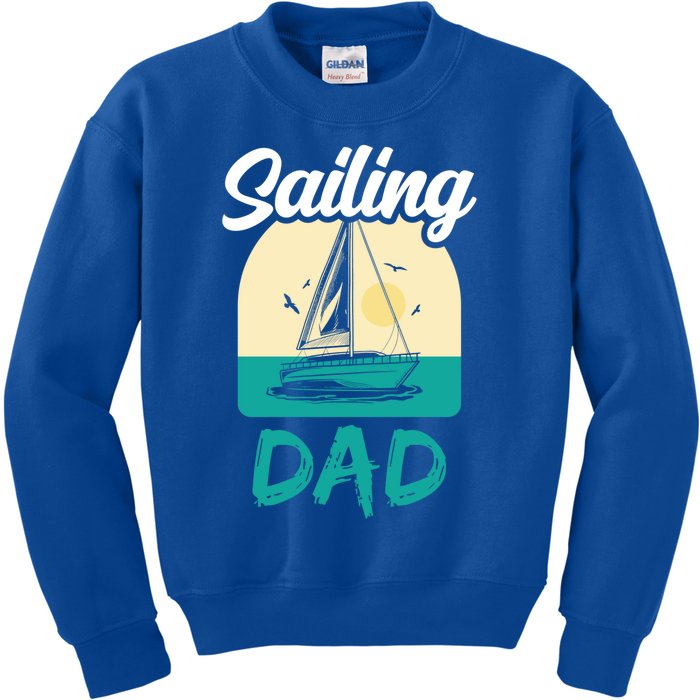 Sailing Dad Hobby Sailboat Sail Sailor Father Daddy Papa Gift Kids Sweatshirt