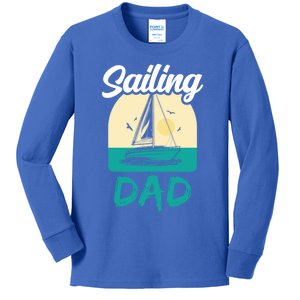 Sailing Dad Hobby Sailboat Sail Sailor Father Daddy Papa Gift Kids Long Sleeve Shirt