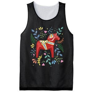 Swedish Dala Horse Folk Art Sweden Flag Dalahelmsoljd Horse Mesh Reversible Basketball Jersey Tank