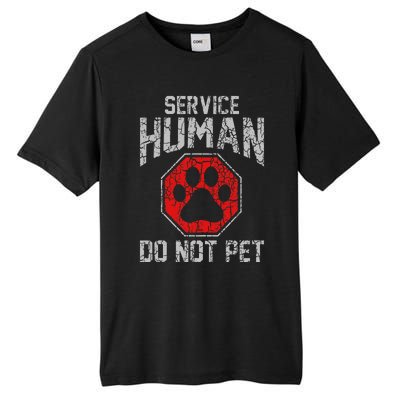 Service Dog Human Do Not Pet Funny Vintage Rescue Dog Owner Tall Fusion ChromaSoft Performance T-Shirt