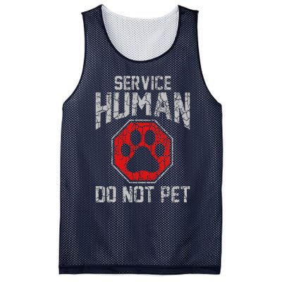 Service Dog Human Do Not Pet Funny Vintage Rescue Dog Owner Mesh Reversible Basketball Jersey Tank