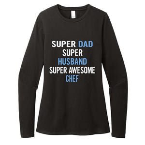 Super Dad Husband Super Awesome Chef Meaningful Gift Womens CVC Long Sleeve Shirt