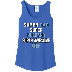 Super Dad Husband Super Awesome Chef Meaningful Gift Ladies Essential Tank