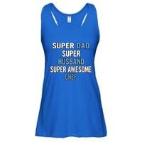 Super Dad Husband Super Awesome Chef Meaningful Gift Ladies Essential Flowy Tank