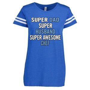 Super Dad Husband Super Awesome Chef Meaningful Gift Enza Ladies Jersey Football T-Shirt