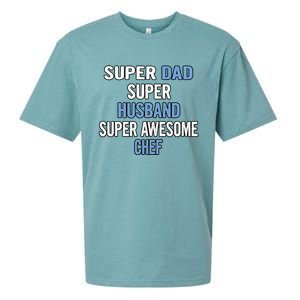 Super Dad Husband Super Awesome Chef Meaningful Gift Sueded Cloud Jersey T-Shirt