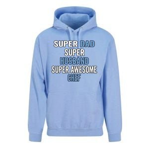 Super Dad Husband Super Awesome Chef Meaningful Gift Unisex Surf Hoodie